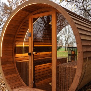 Sauna a botte da giardino personalizzabile da 2 a 5 metri