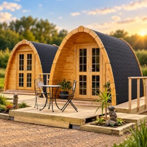 Bungalow Pod in legno per glamping e strutture ricettive