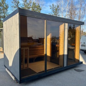 SPA modulare da esterno con sauna e zona relax