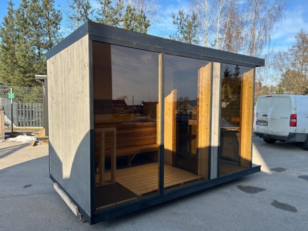 SPA modulare da esterno con sauna e zona relax