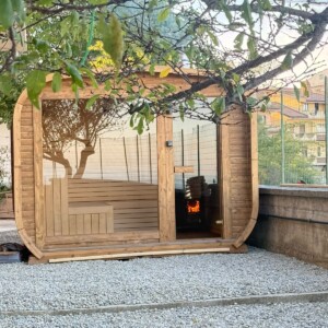 Sauna da Esterno LUX CUBE in Abete o Thermowood Massello. Disponibile in Diverse Misure per Ogni Esigenza - immagine 6