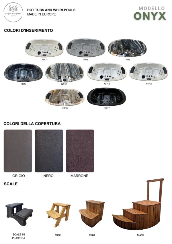 Vasca Ofuro ovale ONYX per 2 persone da esterno